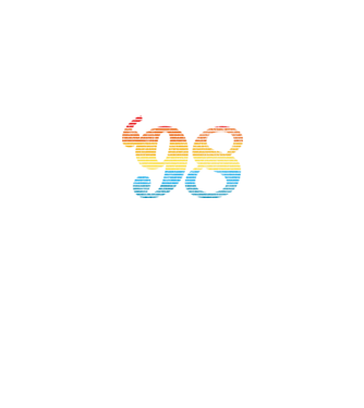 Retro Birthday 1998 model negru pe tricou