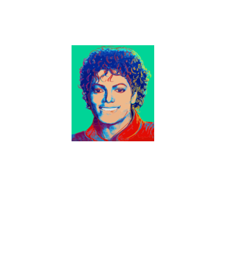 Micheal Jackson Art model alb pe tricou