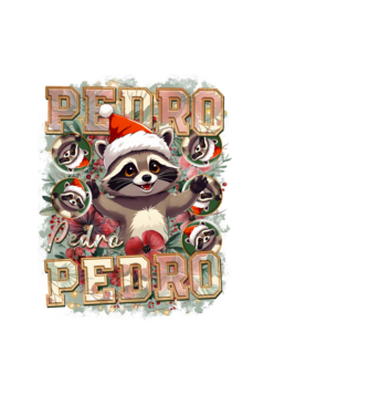 Pedro pedro flower xmas model albastru deschis pe tricou