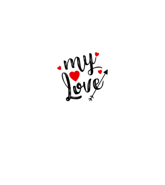 My love model alb pe tricou