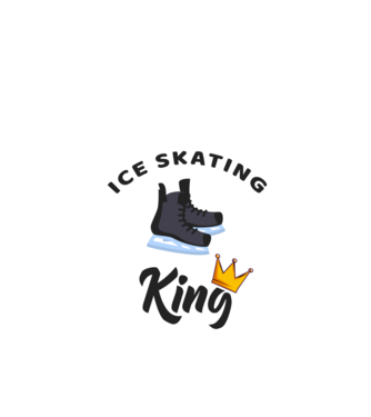 Ice skatin King model negru pe tricou