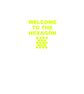 Welcome to the hexagon model roșu pe tricou