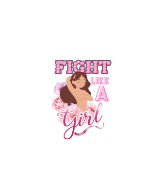 FIGHT like a girl model alb pe tricou