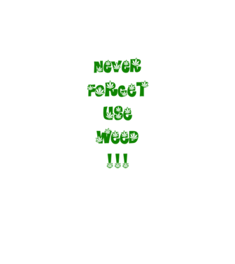 Weed model alb pe tricou