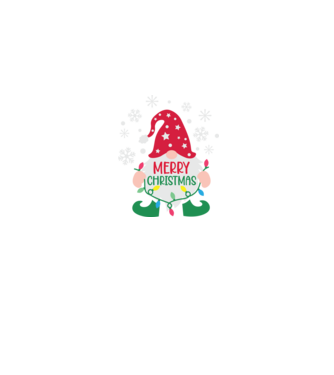 Merry christmas gnome model albastru jeanși pe tricou