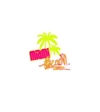 Miami beach model albastru închis pe tricou