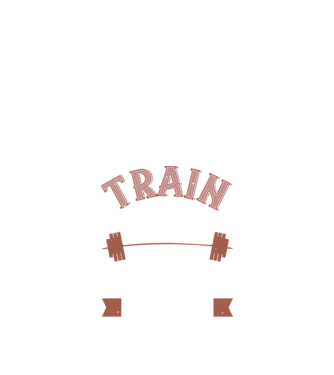 Train Hard model negru pe tricou
