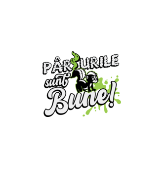 Pârțurile sunt bune model negru pe tricou