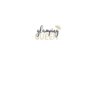 Glamping queen model alb pe tricou
