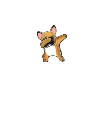 Buldog francez DAB model negru pe tricou