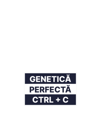 Genetică perfectă CTRL + V model negru pe tricou