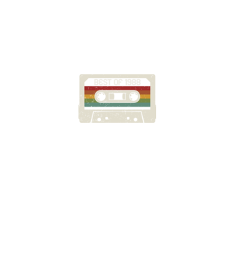 retro tape 1988 vintage model negru pe tricou