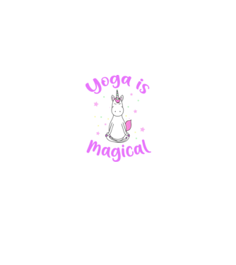 yoga is magical model negru pe tricou