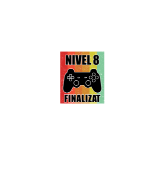 Nivel 8 finalizat model negru pe tricou