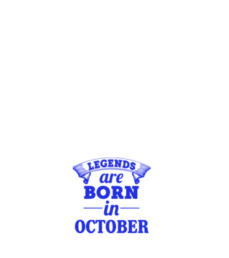 Legends are born in October model negru pe tricou