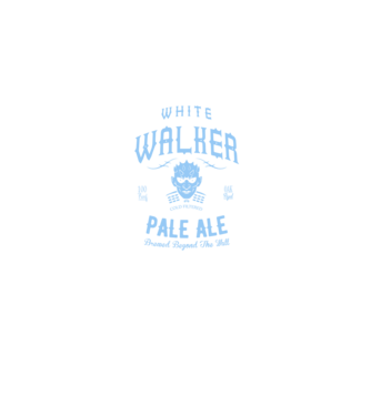White Walker Pale Ale model negru pe tricou