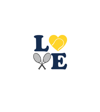 LOVE Tennis model alb/roșu pe tricou