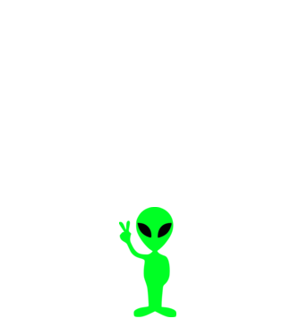 UFO Alien model alb pe tricou
