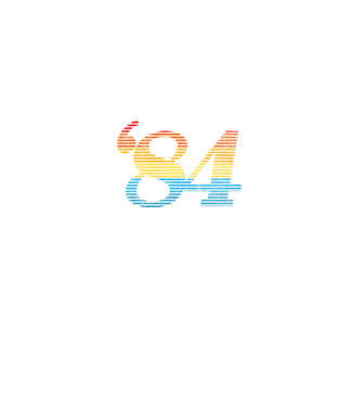 Retro Birthday 1984 model alb pe tricou