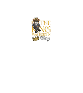 The king was born int MAY model negru pe tricou