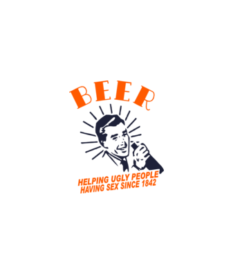 beeer model alb pe tricou