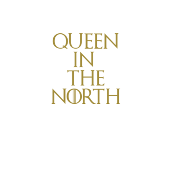 Queen in the North model negru pe tricou