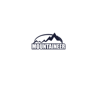 mountaineer model alb pe tricou