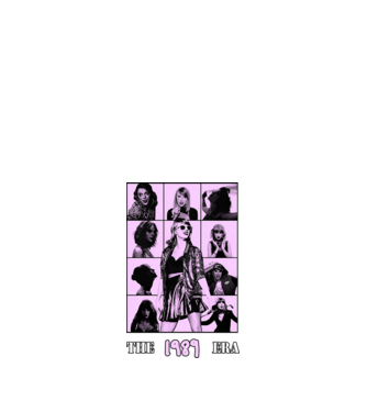 Taylor Swift ERAS lilac model negru pe tricou
