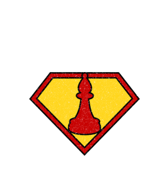 SuperChess alergător de șah model turcoaz pe tricou