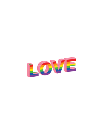 Love pride model alb pe tricou