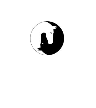 Lovas ying-yang model alb pe tricou