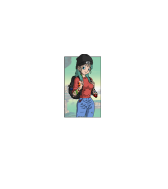 dragon ball bulma model roșu pe tricou