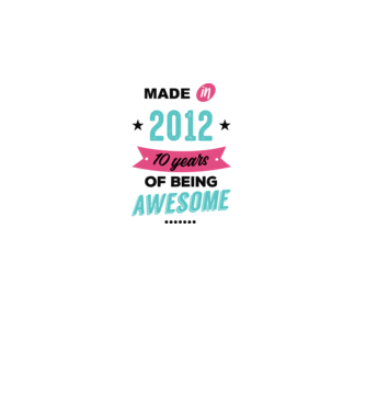 MADE in 2012 model alb pe tricou