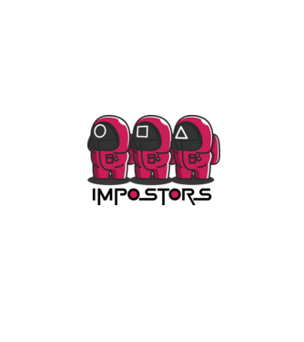 impostors squid game model alb pe tricou
