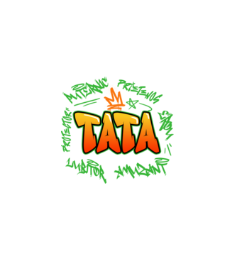 Graffiti tata model negru pe tricou