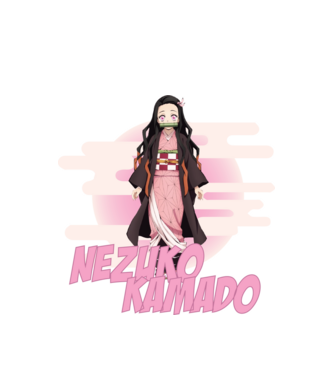 Demon Slayer  Nezuko model alb pe tricou