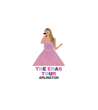 Taylor Swift The Eras Tour Arlington model alb pe tricou
