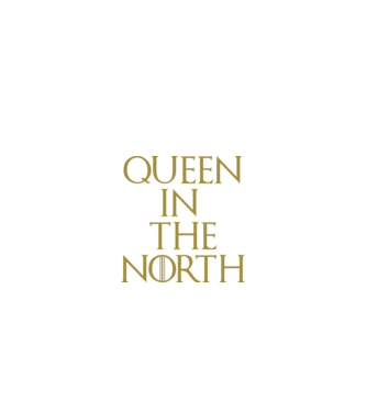 Queen in the North model negru pe tricou
