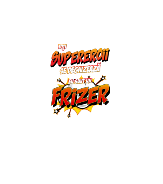 toți supereroii se deghizează, eu sunt un frizer/coafor model alb pe tricou