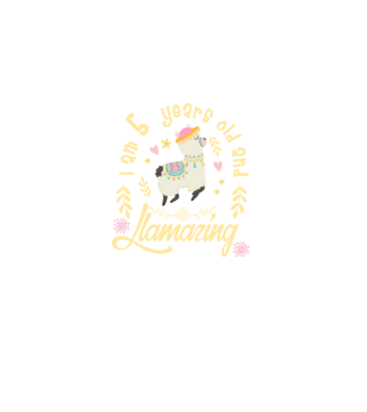 Birthday Llamazing 5 years old model negru pe tricou