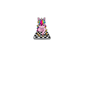 Chessicorn model negru pe tricou