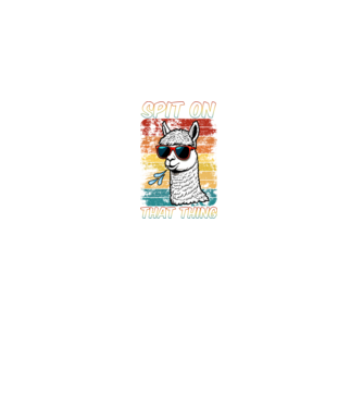 Spit on that thing llama rainbow Hawk Tuah model negru pe tricou