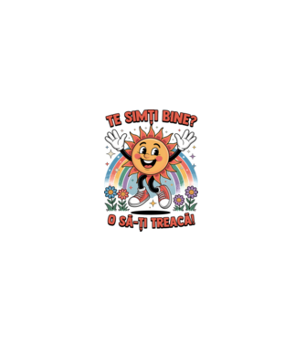 Te simți bine? model alb pe tricou