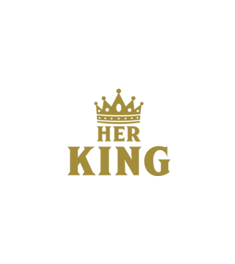 Her King model negru pe tricou