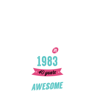 MADE IN 1983 model negru pe tricou