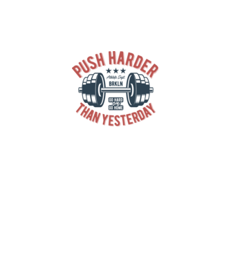 push harder model gri pe tricou