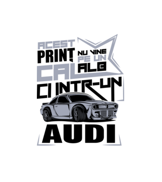 Acest prinț nu vine pe un cal alb, ci într-un Audi model alb pe tricou