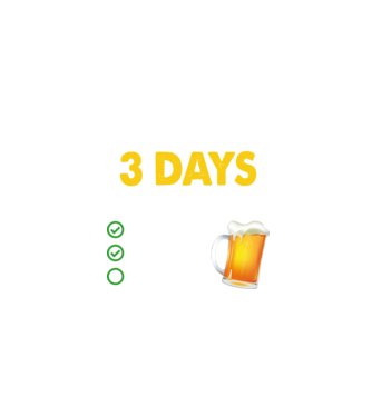 I only drink 3 days a week model negru pe tricou