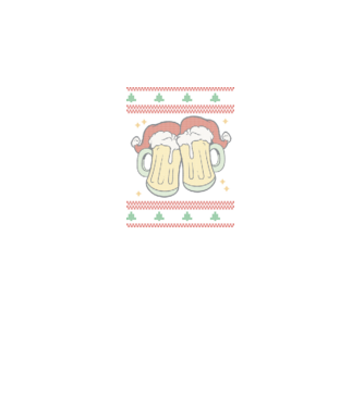 ugly sweater beers model negru pe tricou