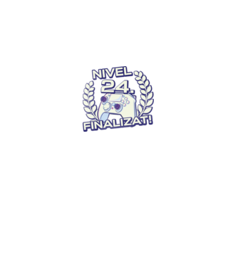 Nivel 24 finalizat! model negru pe tricou